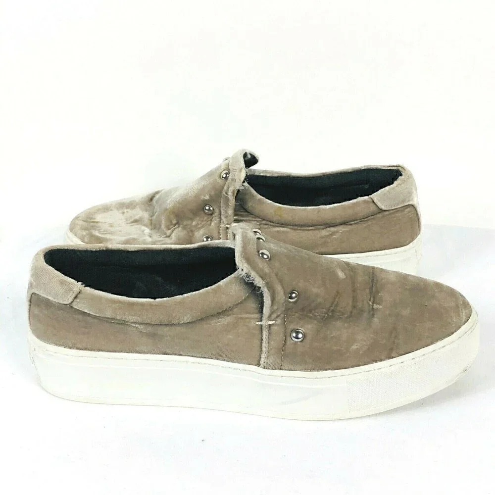Rebecca Minkoff Size 9.5 Gray Velvet Sneakers